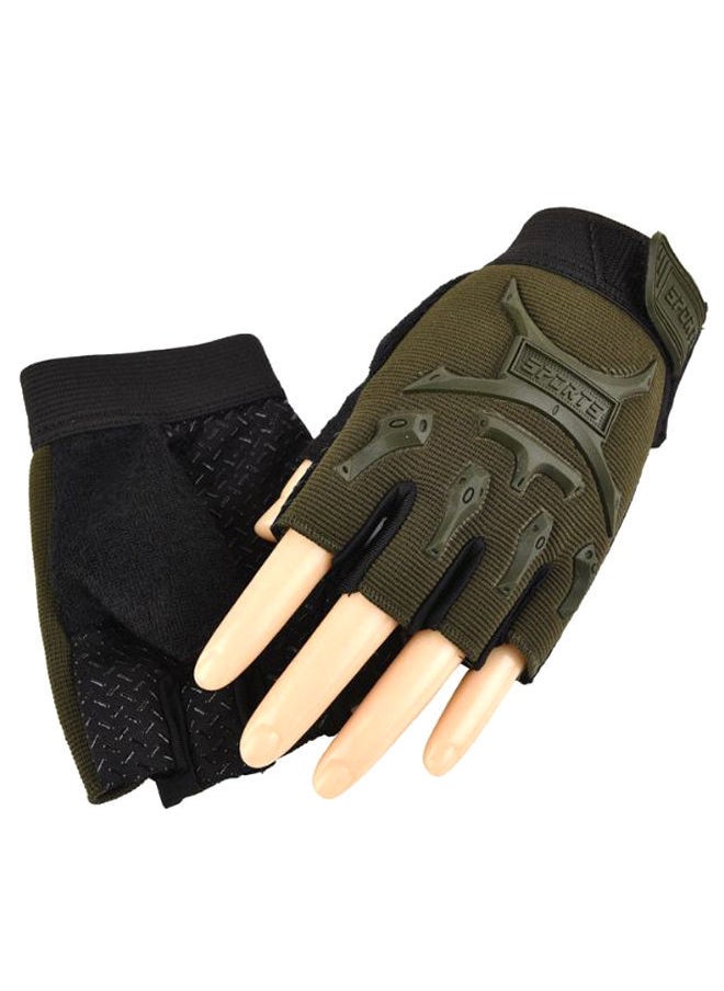 NIBEMINENT 2-Piece Semi Fingers Training Gloves One Size 