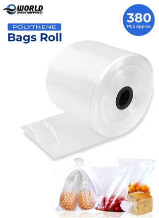 Transparent Polythene Food Storage Bags Roll, Extra-Thick, Leakproof, Freezer Safe Disposable Bags for Meat, Vegetables and Leftovers Storage (1.5kg Roll, Approximately 380 Bags, 48x40cm) - pzsku/Z3F7E7FD9F813872A4BFEZ/45/1742559266/819b63e0-058c-4a95-811a-5e928ed0d46b
