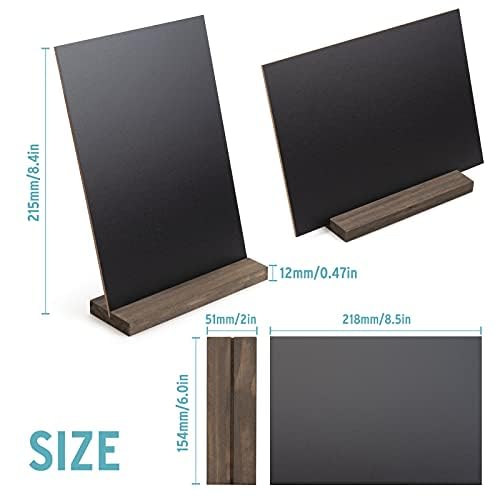 ONUPGO Mini Chalkboard Signs, 6 x 9 Inch Vintage Tabletop Chalk Board Sign with Base Stands - Double Side Mini Menu Boards Small Food Signs for Party Buffet Wedding Bar and Restaurant - Image 2