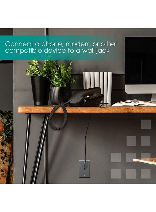 Melfi Usa/Usa Type Phone Cord Telephone Line Extension Cord Cable Wire Male To Male 5-Meter With 4 Core Cable - Image 5