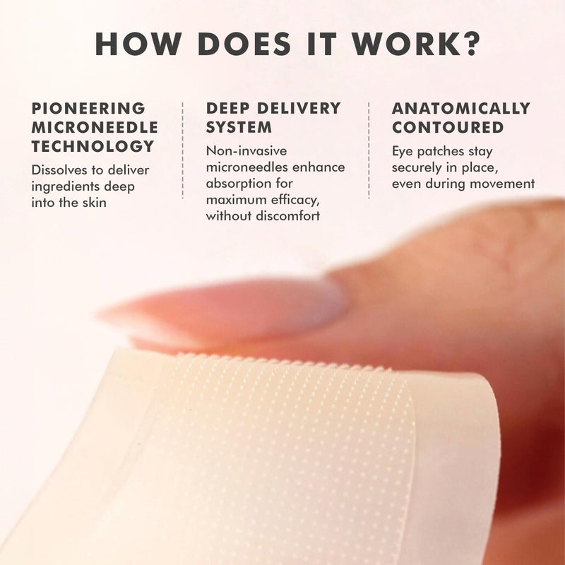 skyn ICELAND لصقات تحت العين القابلة للذوبان من skyn ICELAND مع 39% حمض الهيالورونيك والببتيدات. قناع عين غير قابل للانزلاق لتثبيت وتقليل التجاعيد والخطوط الدقيقة، 3 أزواج - Image 4