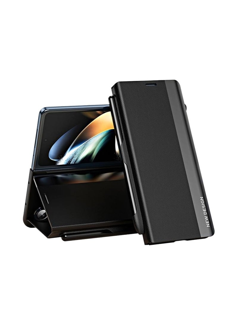 general Case Compatible with Samsung Galaxy Z Fold 5/4/3/2 with S Pen Slot and S Pen Replacement, PU Leather Full Body Case 【Stand Function】