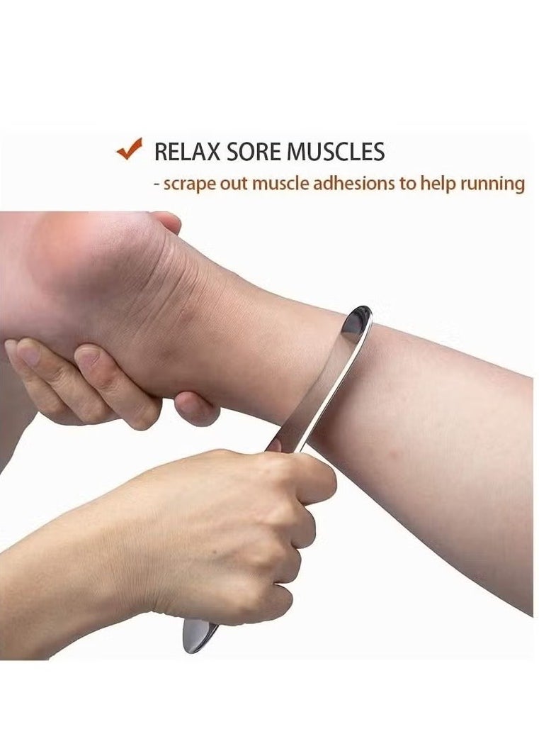 Generic - Muscle Scraper Tool, Stainless Steel Gua Sha Tool for Soft Tissue Scraping, Upgrade Massage Physical Therapy Stuff, Used Back, Legs, Arms, Neck, Shoulder - Image 1