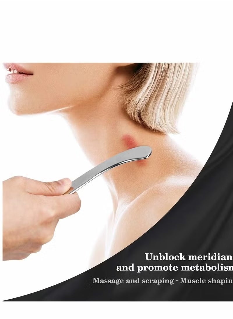 Generic - Muscle Scraper Tool, Stainless Steel Gua Sha Tool for Soft Tissue Scraping, Upgrade Massage Physical Therapy Stuff, Used Back, Legs, Arms, Neck, Shoulder - Image 1