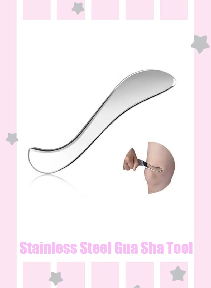 Muscle Scraper Tool, Stainless Steel Gua Sha Tool for Soft Tissue Scraping, Upgrade Massage Physical Therapy Stuff, Used Back, Legs, Arms, Neck, Shoulder - Image 1