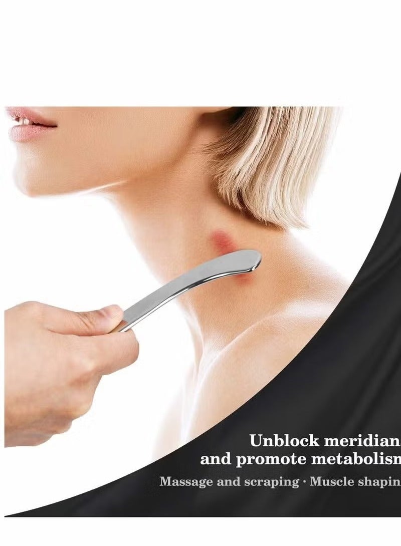 Muscle Scraper Tool, Stainless Steel Gua Sha Tool for Soft Tissue Scraping, Upgrade Massage Physical Therapy Stuff, Used Back, Legs, Arms, Neck, Shoulder - Image 4