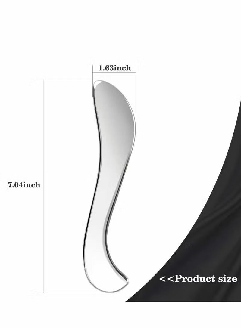 Muscle Scraper Tool, Stainless Steel Gua Sha Tool for Soft Tissue Scraping, Upgrade Massage Physical Therapy Stuff, Used Back, Legs, Arms, Neck, Shoulder - Image 2