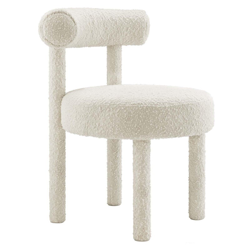 Modway EEI6387IVO Toulouse Boucle Fabric Dining Chair Ivory