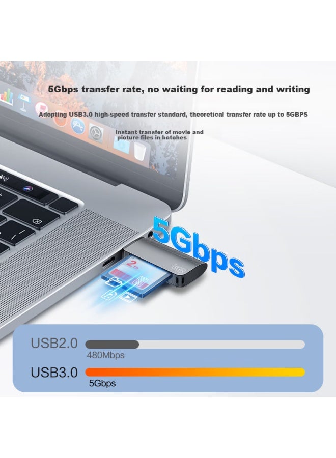 Chuanyu Type-c Zinc Alloy High Speed Card Reader Sd/tf 2-in-1 For Apple 16/15/ipad Tablet/usb-c Computer Mobile Phone Dual Card Single Read - Image 2