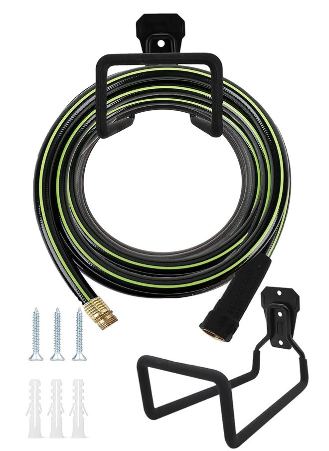 Generic Metal Garden Hose Holder, Garage Hook Heavy Duty Wall Hook with Non-Slip Coating for Organizing Power Tools, Ladders, Bulk Items, Bikes, Ropes and Other Equipment  - Image 1