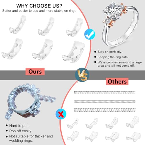 Haiou Ring Sizers for Loose Rings Ring Guards for Loose Rings Fit Any Rings, Invisible Ring Size Adjuster Never Sliding Off and Spinning - Image 3