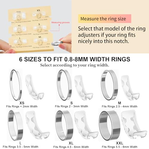 Haiou Ring Sizers for Loose Rings Ring Guards for Loose Rings Fit Any Rings, Invisible Ring Size Adjuster Never Sliding Off and Spinning - Image 4