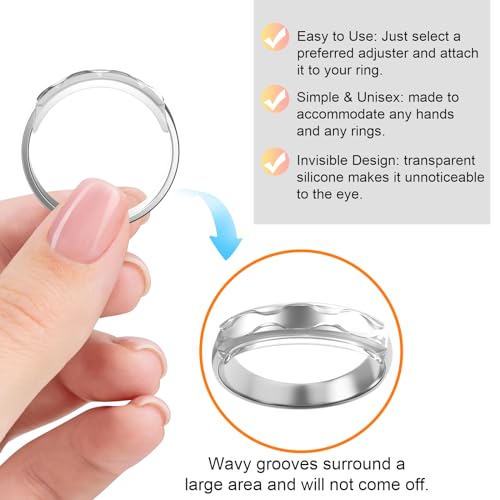 Haiou Ring Sizers for Loose Rings Ring Guards for Loose Rings Fit Any Rings, Invisible Ring Size Adjuster Never Sliding Off and Spinning - Image 2