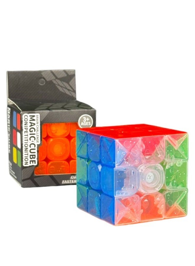 ماجيك كيوب مكعب سحري 3x3 أحجية مع ضوء LED - لعبة لتنمية العقل - Image 1