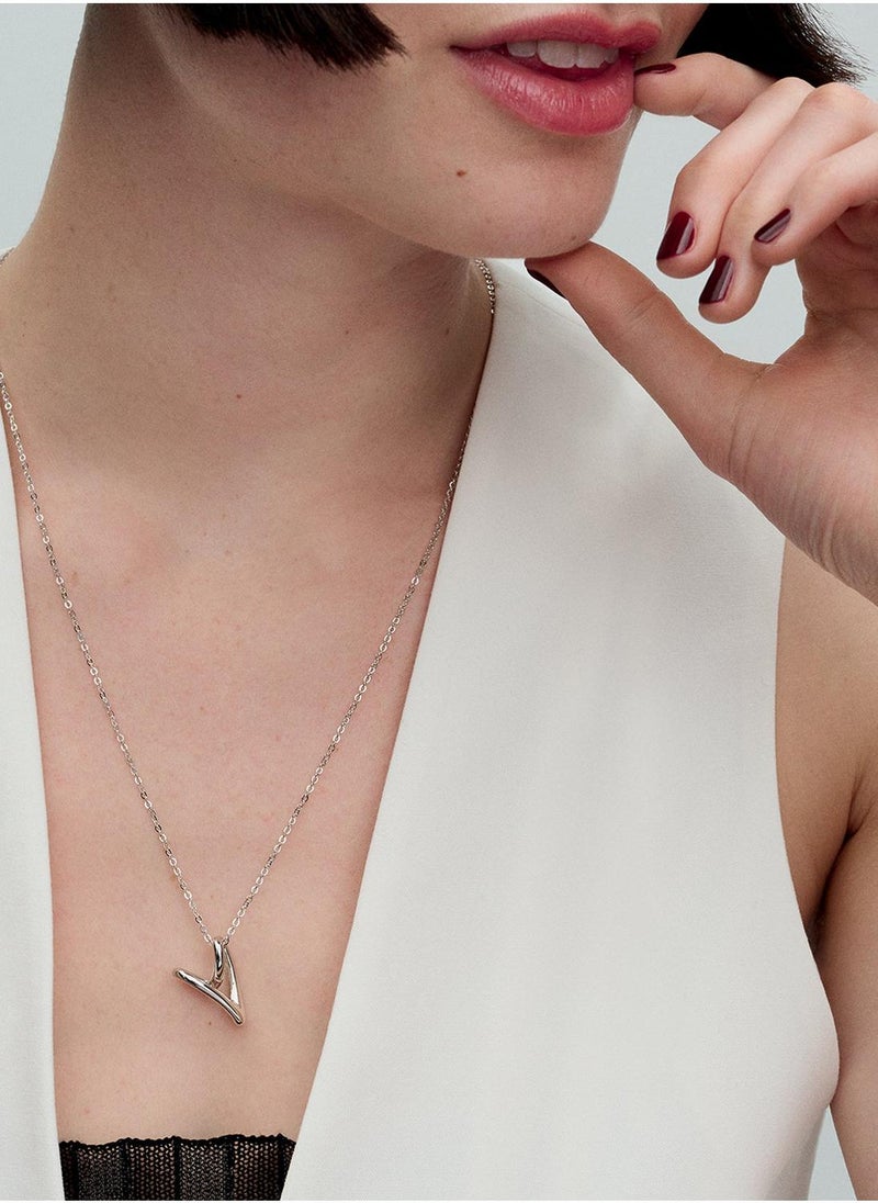 PANDORA Heart Pendant Sterling Silver Necklace - Image 3