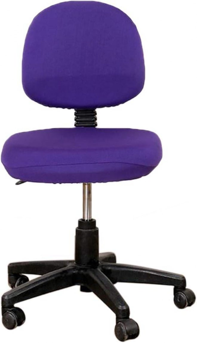 HEEPDD 2 Pcs Universal Chair Covers, Stretchable Slipcover for Office Home Drafting Chair, with Washable Wrinkle Fabric, for Kitchen Hotel Wedding Party (Purple) - Image 1