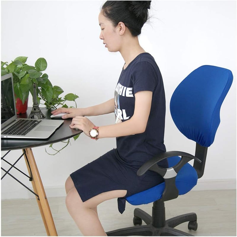 HEEPDD 2 Pcs Universal Chair Covers, Stretchable Slipcover for Office Home Drafting Chair, with Washable Wrinkle Fabric, for Kitchen Hotel Wedding Party (Purple) - Image 5
