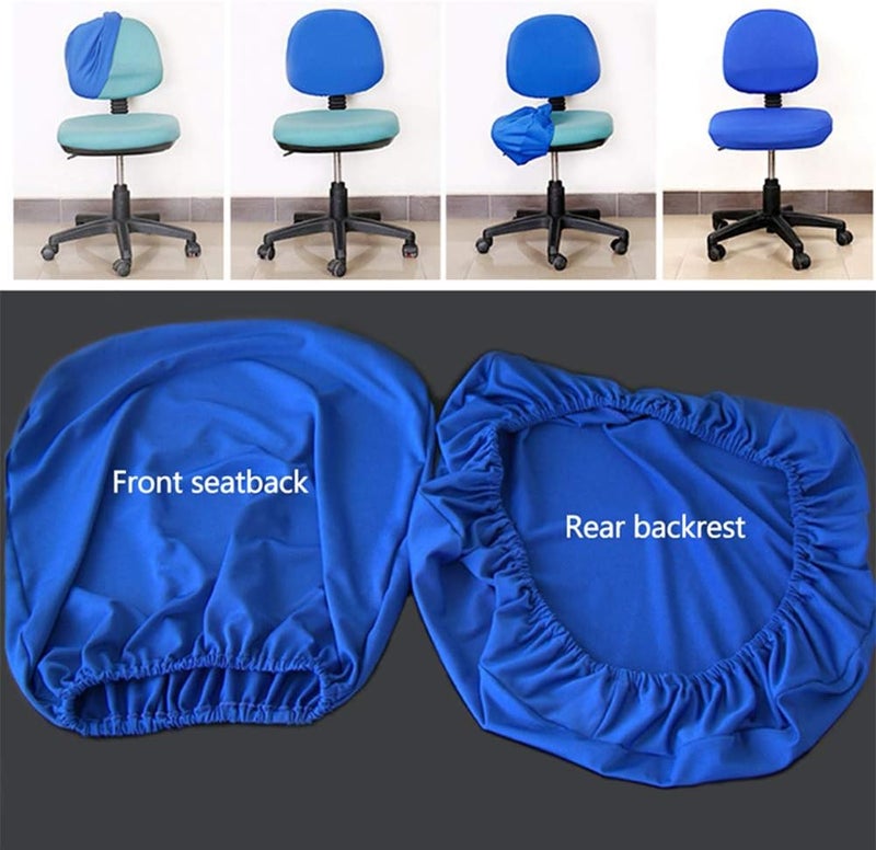 HEEPDD 2 Pcs Universal Chair Covers, Stretchable Slipcover for Office Home Drafting Chair, with Washable Wrinkle Fabric, for Kitchen Hotel Wedding Party (Purple) - Image 3