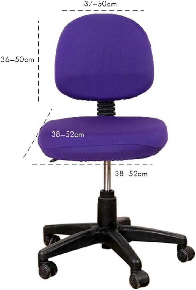 HEEPDD 2 Pcs Universal Chair Covers, Stretchable Slipcover for Office Home Drafting Chair, with Washable Wrinkle Fabric, for Kitchen Hotel Wedding Party (Purple) - Image 4