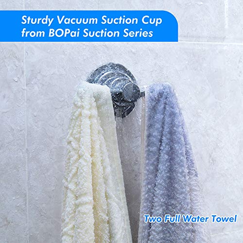 BOPai Stylish Suction Cup Hooks for Shower Loofah Towel Washcloth, Relocatable Holder - Image 4