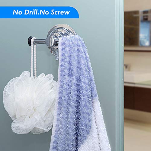 BOPai Stylish Suction Cup Hooks for Shower Loofah Towel Washcloth, Relocatable Holder - Image 3