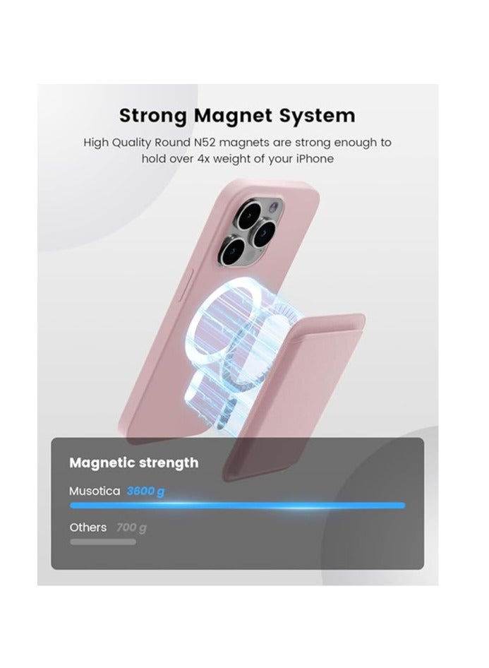 Musotica Fiber Fine-Woven Magnetic Phone Wallet, Card Wallet Holder for iPhone 15 Pro Max/15 Plus/15 Pro/15, 14 Pro Max/14 Plus/14 Pro/14, 13 Pro Max/13 Pro/13, 12 Pro Max/12 Pro/12 - Image 3