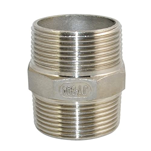 DAN SPEED 1-1/2" Male Hex Threaded Reducer Pipe Fitting Stainless Steel 304 NPT - Image 2