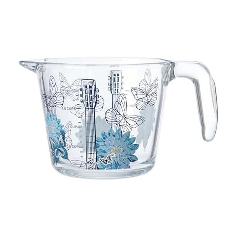 Dolly Parton Glass Measuring Cup, Easy-Read Markings, Spout and Handle, Oven and Dishwasher Safe, 2 Cup - Image 1