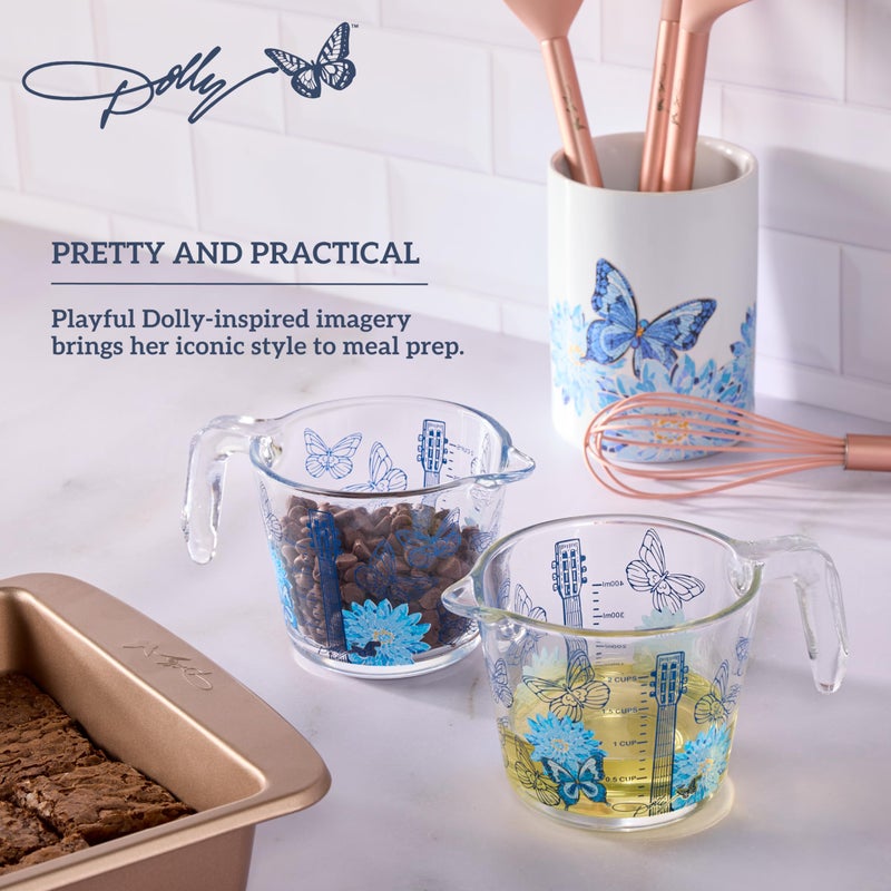 Dolly Parton Glass Measuring Cup, Easy-Read Markings, Spout and Handle, Oven and Dishwasher Safe, 2 Cup - Image 4