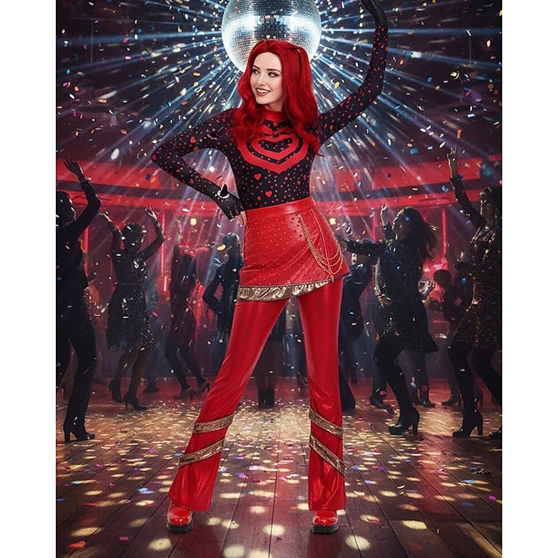 Y&D Fantasy Villain Heir Descendants Wicked Wonderland Red Heart Princess Outfits Costume Cosplay for Unisex Kid's Adults' Halloween Carnival Party Performance Stage - Image 4