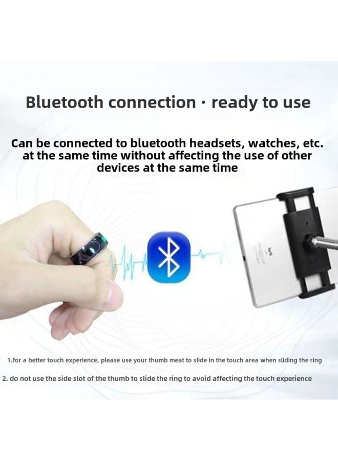 Mobile Phone Bluetooth Smart Remote Control Brush Video Remote Photo Novel Page Turning And Other Black Technology Lazy Remote Control Ring-Color:21 (circumference 73mm) 75-85kg - Technology Ring [like - Page Turn - Selfie - Novel]  - Image 3