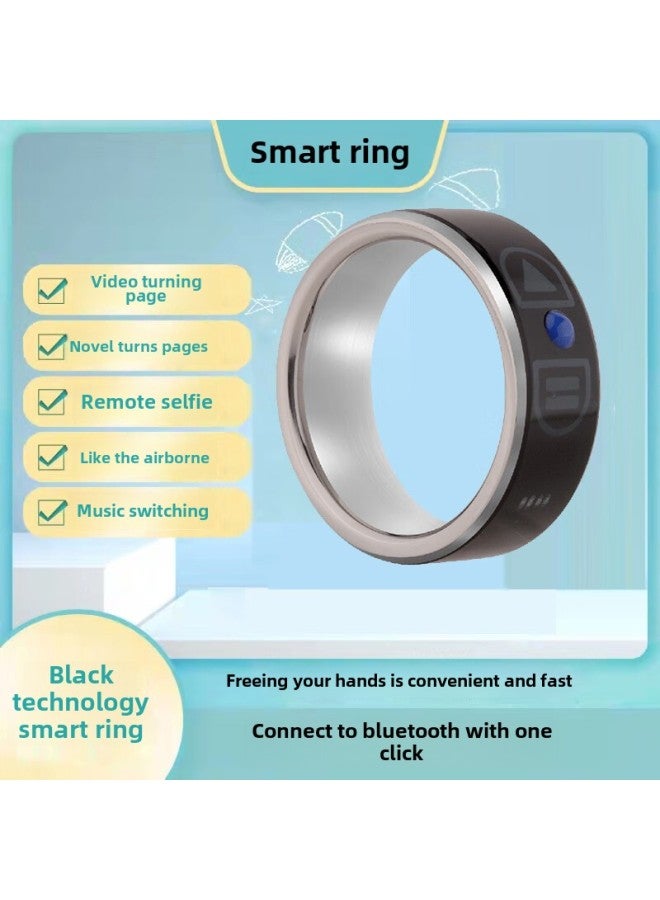 Mobile Phone Bluetooth Smart Remote Control Brush Video Remote Photo Novel Page Turning And Other Black Technology Lazy Remote Control Ring-Color:21 (circumference 73mm) 75-85kg - Technology Ring [like - Page Turn - Selfie - Novel]  - Image 1