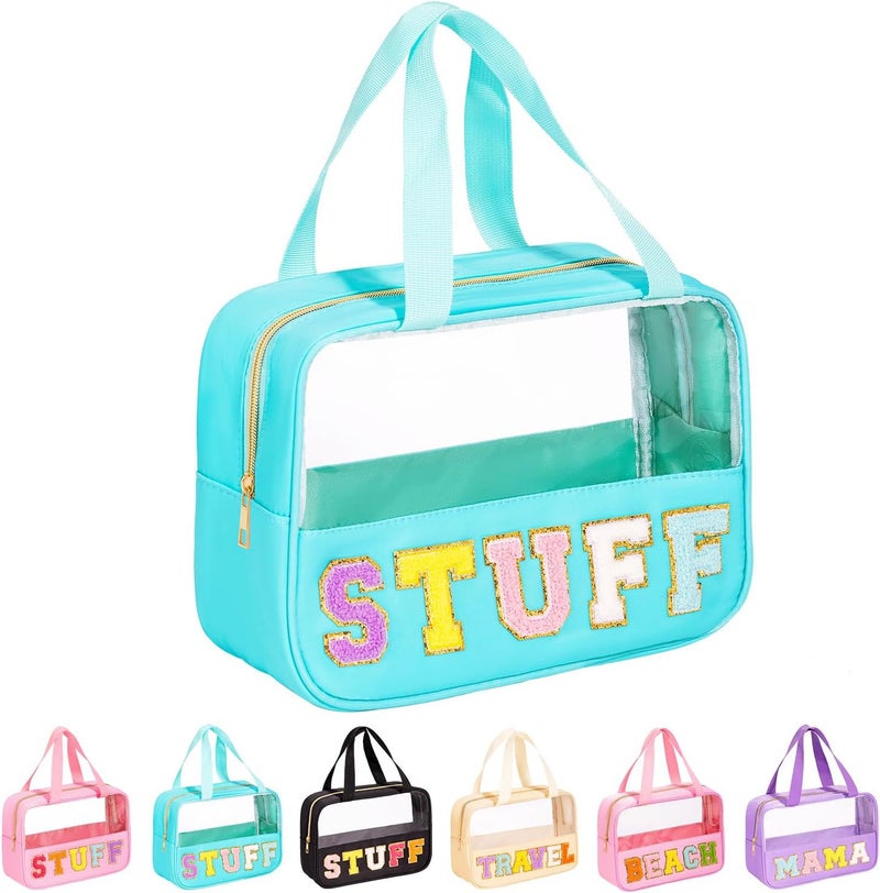 Waterproof Nylon Letter Embroidery Cosmetic Bag Handbag Wash Leisure Bag Large Capacity Storage Bag - Image 1