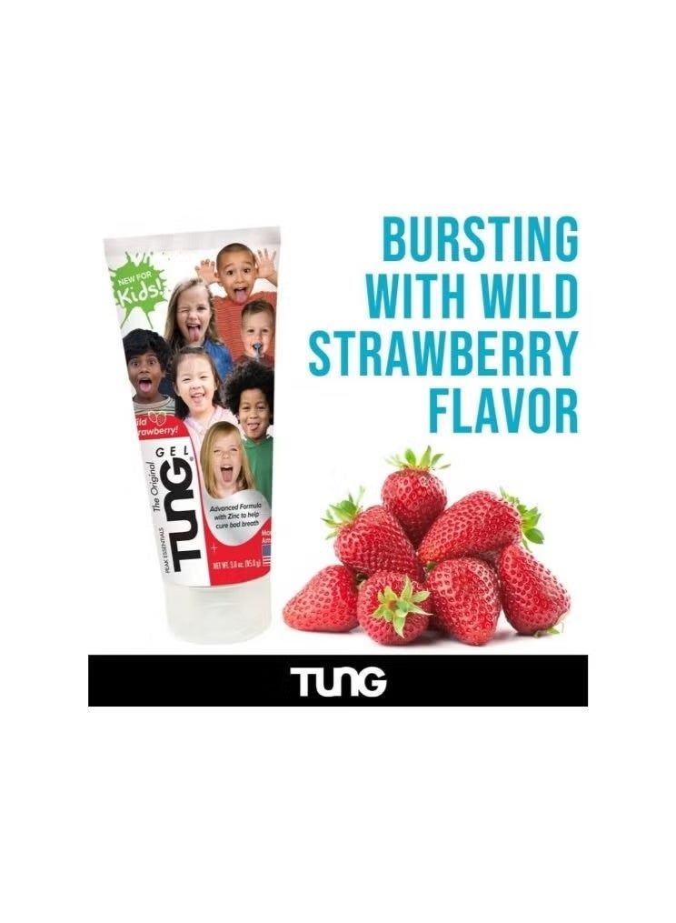 Tung Peak Essentials The Original Kids TUNG Gel Wild Strawberry 85 g – Tongue Cleaning Gel for Children, Sugar-Free, Fluoride-Free, Fresh Breath Formula - Image 4