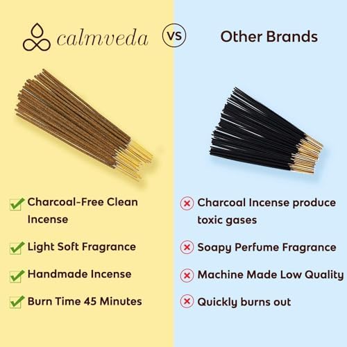 Calmveda Forest Eucalyptus Incense Sticks - 80 Charcoal Free Incense Sticks  Made from Upcycled Flowers | Crisp  Refreshing Aroma of Rainforest Incense  Transports You to Eucalyptus Forest - Image 5