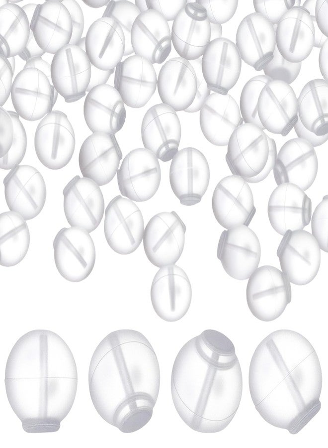 100 قطعة من أغطية الأقراط الخلفية الناعمة والآمنة والمريحة، أغطية أقراط مطاطية شفافة وآمنة، أغطية أقراط من مادة TPE الطبية لجميع أنواع الأقراط (6.5 مم، نفس مادة لهايات الأطفال) - Image 1