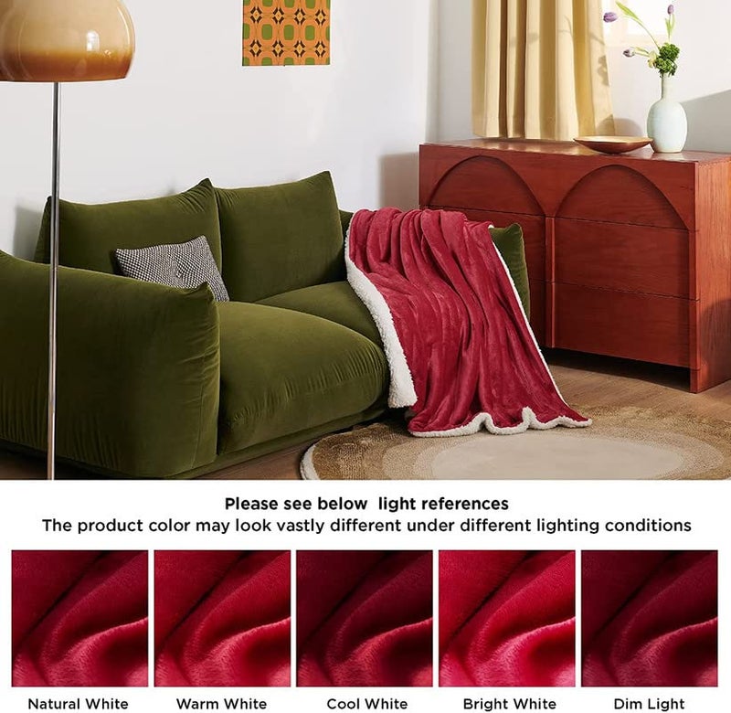 VAS COLLECTIONS Super Soft Reversible Sherpa Blanket for Double Bed (86×88 in / 218×224 cm) 2.8 kg, 570 GSM – Polyester Micromink and Sherpa Flannel, Heavy Winter Use, Solid Maroon - Image 5
