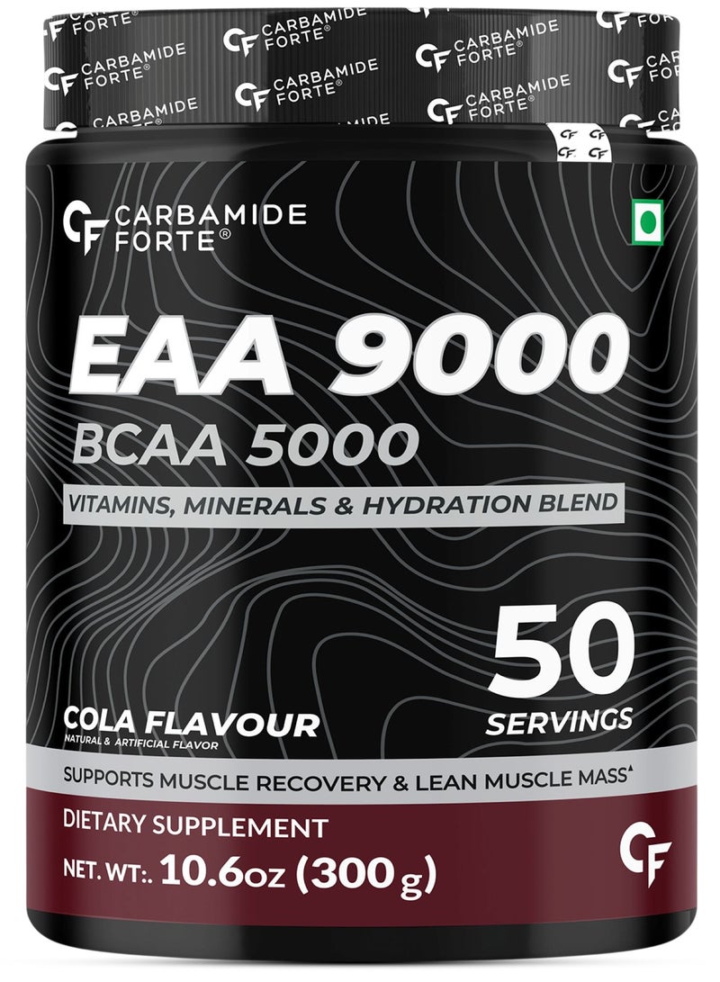 CARBAMIDE FORTE Eaa 9000Mg Supplement With Bcaa 5000Mg Cola Flavour 50 Servings 300G - Image 1