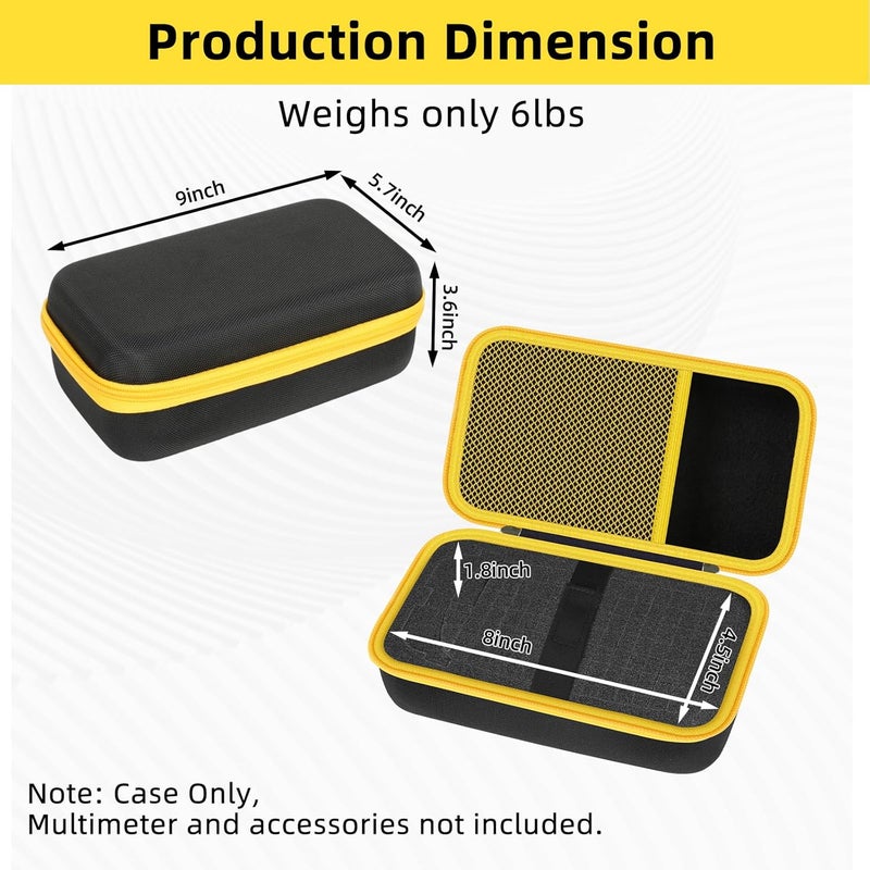 HESPLUS Carrying Case for Fluke 117/15B+/17B+/101/115/116/114/113/177/179/233/106/107 Digital Multimeter Testers and Accessories, Multimeter Storage Bag Organizer Box (with DIY Foam) - Image 4