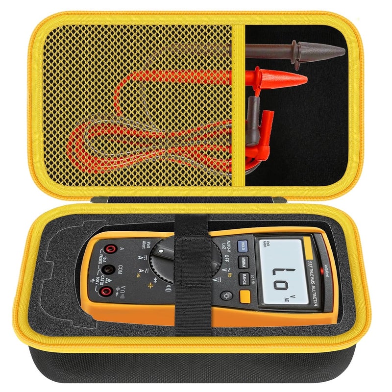 HESPLUS Carrying Case for Fluke 117/15B+/17B+/101/115/116/114/113/177/179/233/106/107 Digital Multimeter Testers and Accessories, Multimeter Storage Bag Organizer Box (with DIY Foam) - Image 2