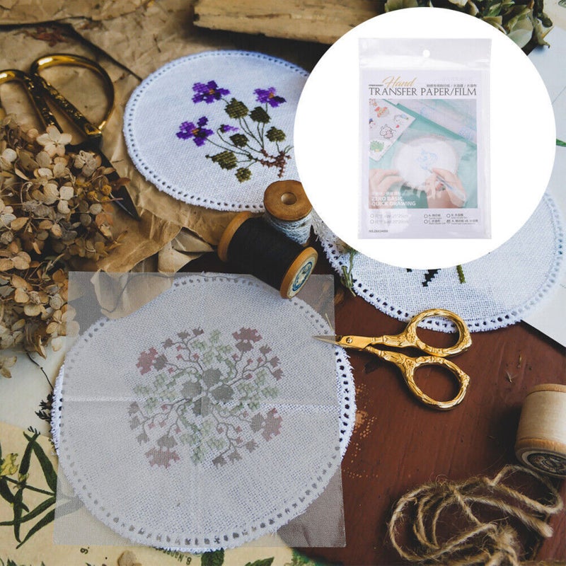 4 Packs DIY Embroidery Assisted Transfer Paper Practical Clear DIY Embroidery Accessories for Home Crafts - Image 3