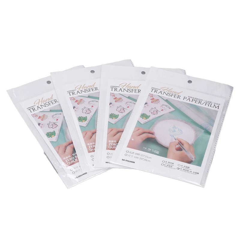 4 Packs DIY Embroidery Assisted Transfer Paper Practical Clear DIY Embroidery Accessories for Home Crafts - Image 1