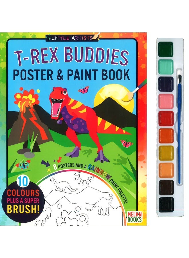 T-Rex Buddies Fairy Poster & Paint Book  - Image 1