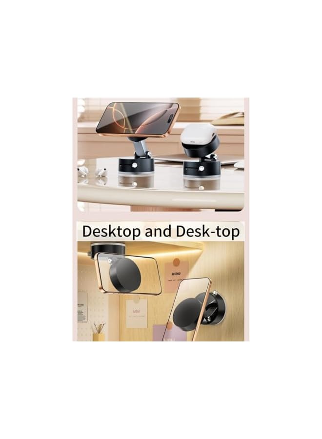 Green Tiger Vacuum Suction Magnetic Phone Holder, Retractable Suction Cup Phone Mount, Foldable Cell Phone Stand for Car/Mirror/Smooth Surface, Compatible with iPhone and other Smartphones(Not Charge Phone) - Image 3