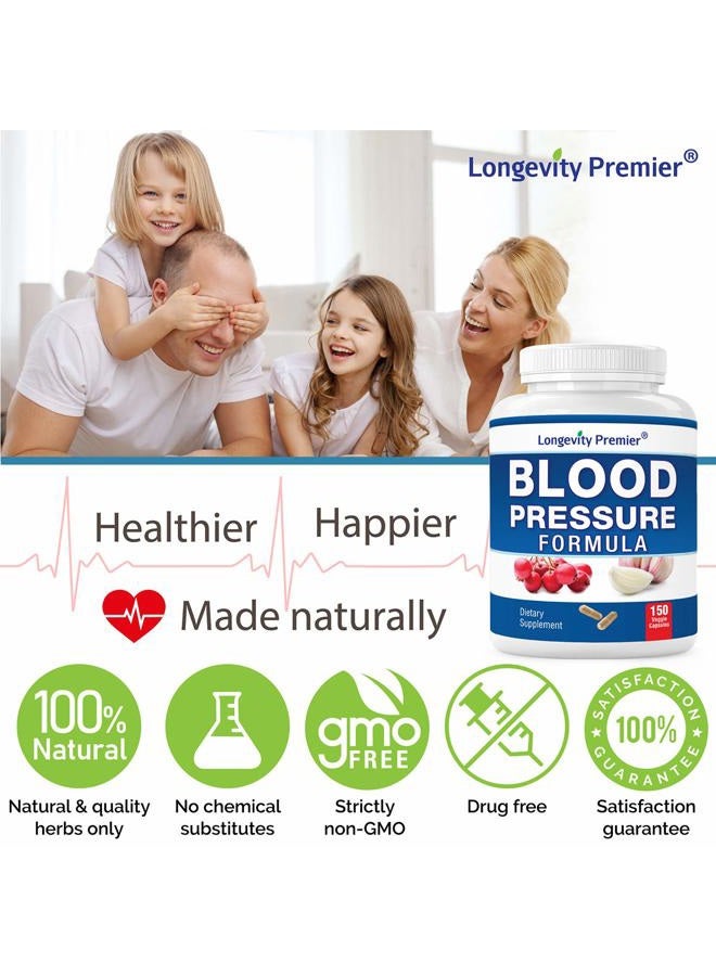 LONGEVITY PREMIER NUTRACEUTICALS INC [3-Bottle X 150 Caps] Longevity Blood Pressure Formula -Scientifically formulated with Hawthorn & 12+ Quality Natural Herbs - Image 3