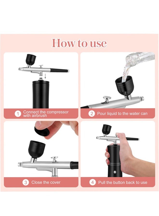 Skin Need Portable Oxygen Injection Airbrush Kit with Compressor, High-Pressure Face Spray Pen for Skin Care, Anti-Aging & Whitening, Home Use  - Image 2