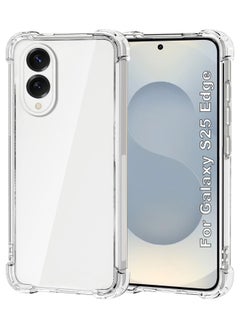 Case for Samsung Galaxy S25 Edge Samsung S25 Edge Clear Phone Case with Reinforced Corners Protection Bumper Slim Fit Shockproof Flexible TPU Case for Samsung Galaxy S25 Edge Transparent