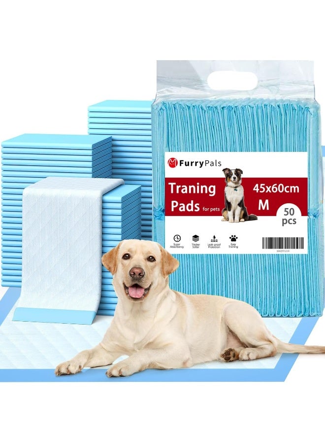 NeoStyle Dog Pee Pads, Super Absorbent Pee Pads for Dogs, Disposable Urine Pads for Doggie, Disposable Puppy Pads Pet Training Pads, Super Absorbent Leak-Proof Quick Drying Pee Pads(M(45*60cm-50pcs))