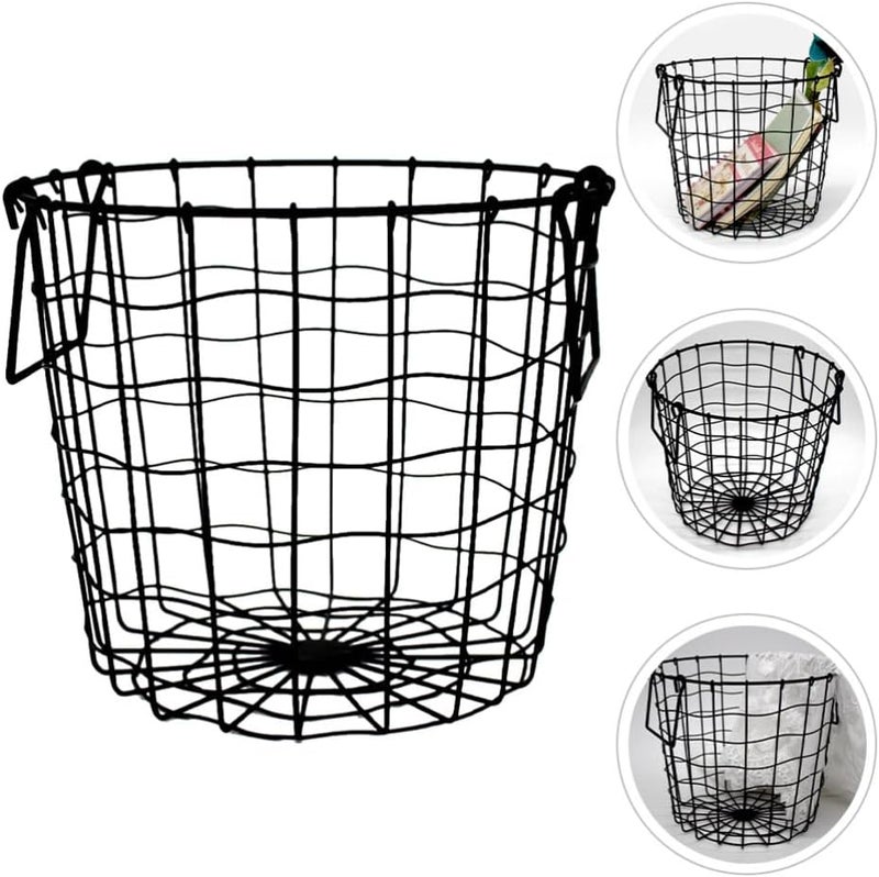 Global upgraded economical craftsmanship Black Basket Hamper Hollow-out Portable Metal Basket Multi-use qualified quality Elegant multi-option build Year round in stock Classic practical design Precision made All storage type compatible Occasional & permanent usable Light precision processed material Fine detail Ready varied options Fault optimized construction Field tested quality Varied size selections Diverse purchase plan Safe approved storage space Detachable clean No overseas transit wait Organized shipment arrange Pop-area nearby warehouse Easy daily handling design All environment compatible Seasonal & permanent compatible Stackable design Continuous warehouse supply - Image 3