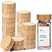 FillTouch 40 Pieces Bamboo Spice Jars Lids, 4 oz and 8oz Spice Jars Bamboo Lids for Square Spice Jars Airtight Fit - Image 2
